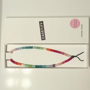 Rainbow matte phone strap
